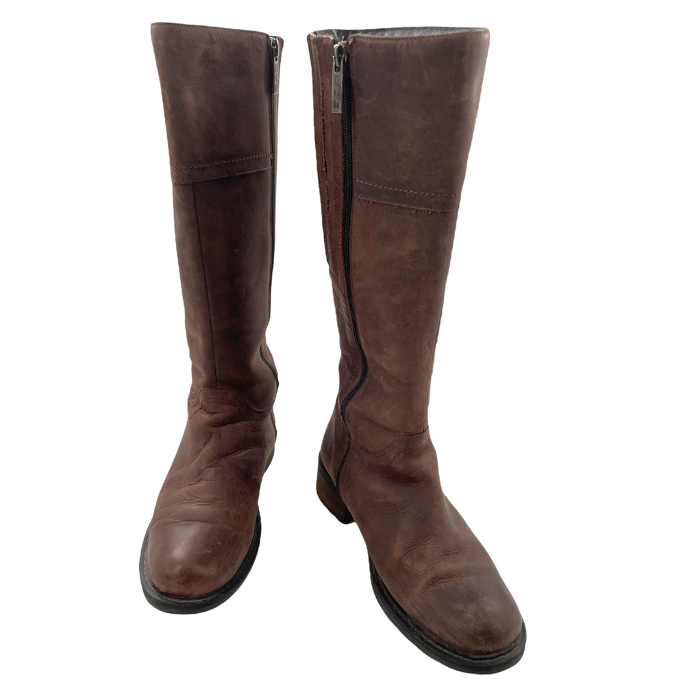 DUO Brown Leather with lug sole boot`